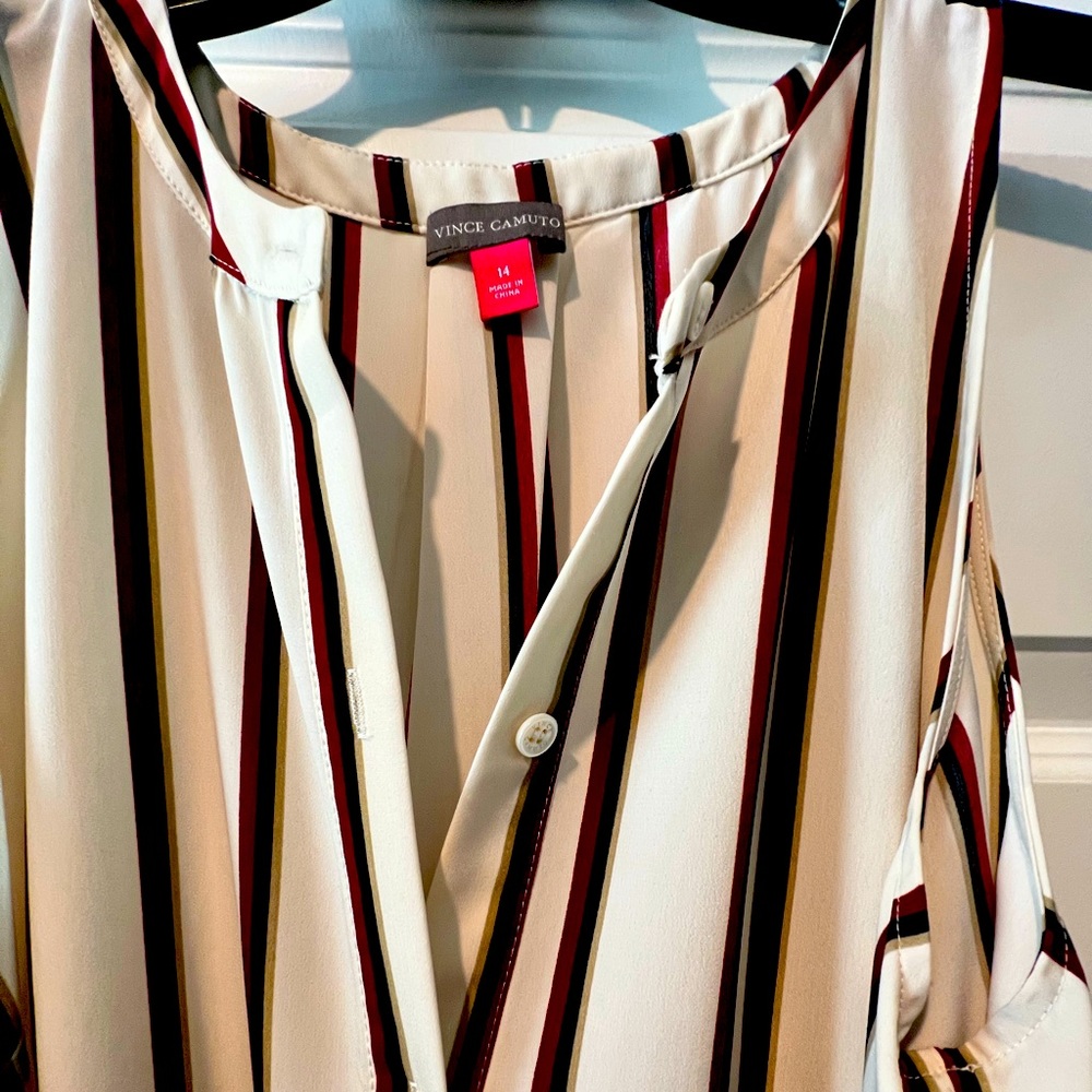 VINCE CAMUTO Font tie sleeveless dress